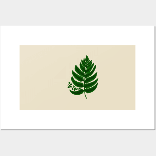 Go green - fern leaf Posters and Art